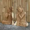  Product image 2 of the product “2 set buddha relax made from suar wood, 40cm Height ”